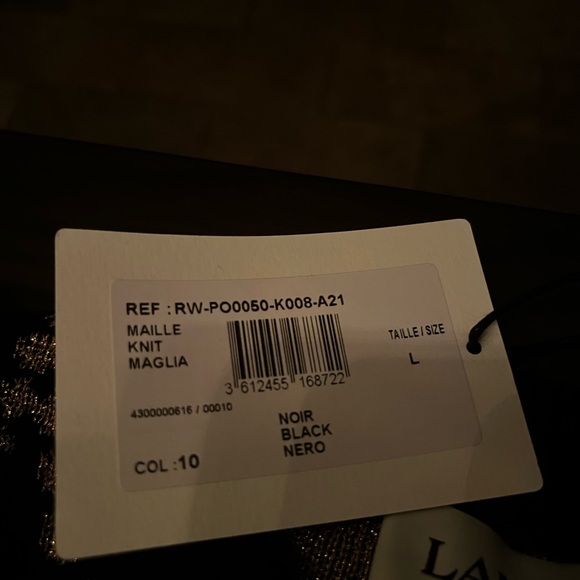 Lanvin necklace-motif knitted jumper in black. Brand new with tags - Picture 3 of 8